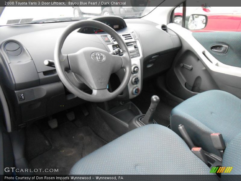 Bayou Blue Pearl / Dark Charcoal 2008 Toyota Yaris 3 Door Liftback