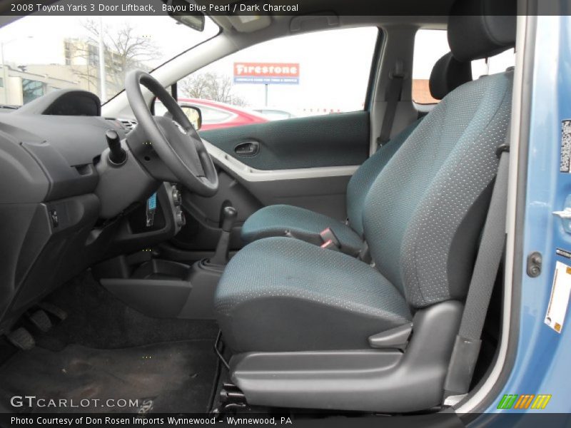 Bayou Blue Pearl / Dark Charcoal 2008 Toyota Yaris 3 Door Liftback