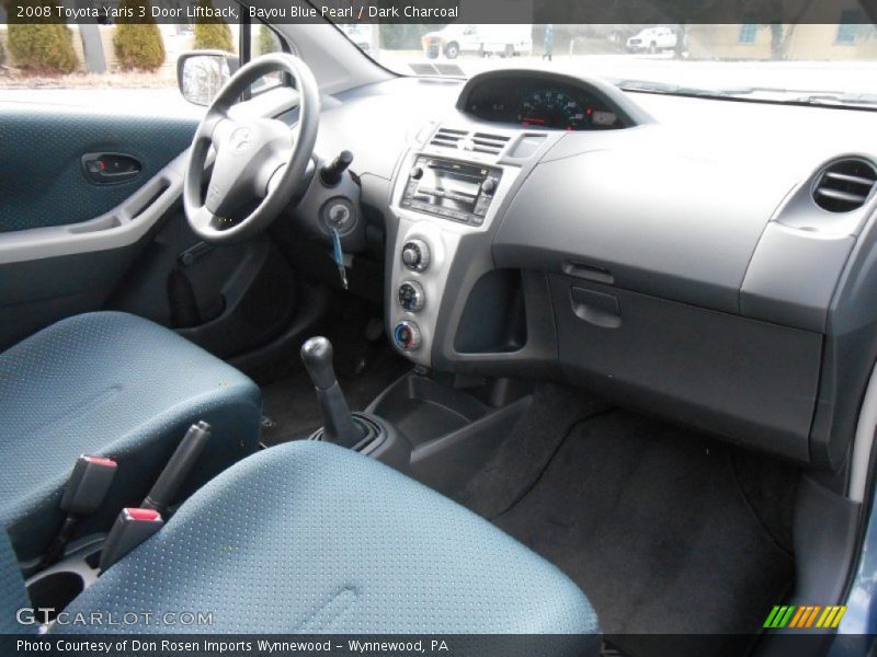 Bayou Blue Pearl / Dark Charcoal 2008 Toyota Yaris 3 Door Liftback
