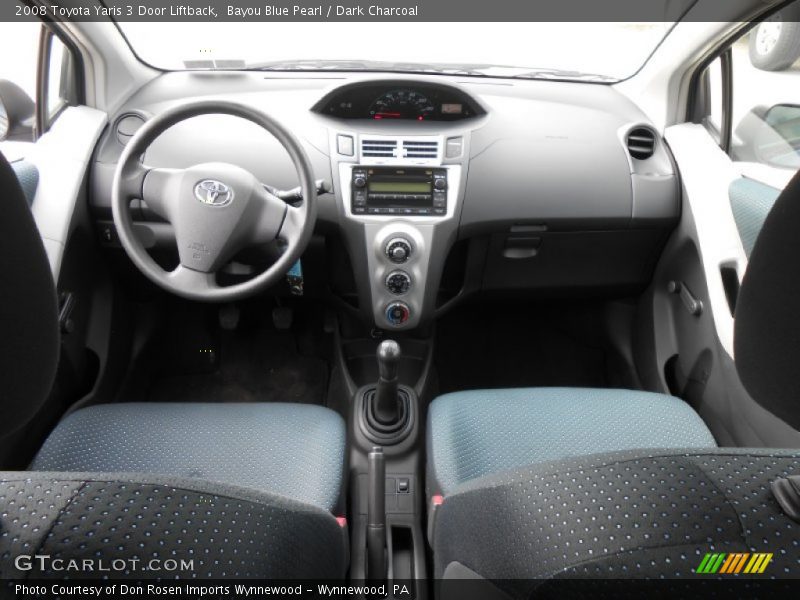 Bayou Blue Pearl / Dark Charcoal 2008 Toyota Yaris 3 Door Liftback