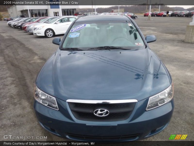 Deepwater Blue / Gray 2008 Hyundai Sonata SE V6