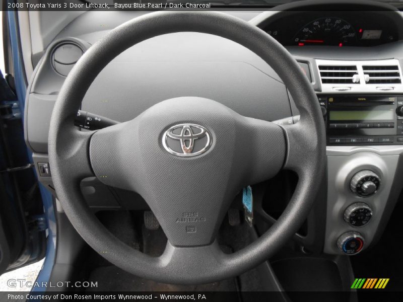 Bayou Blue Pearl / Dark Charcoal 2008 Toyota Yaris 3 Door Liftback