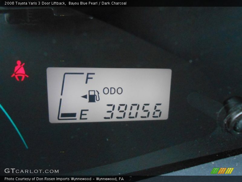 Bayou Blue Pearl / Dark Charcoal 2008 Toyota Yaris 3 Door Liftback