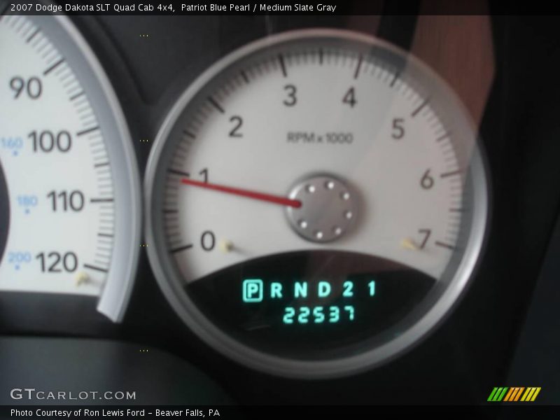 Patriot Blue Pearl / Medium Slate Gray 2007 Dodge Dakota SLT Quad Cab 4x4