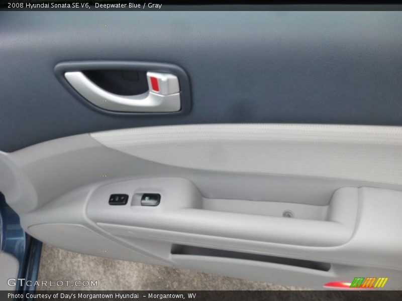 Deepwater Blue / Gray 2008 Hyundai Sonata SE V6