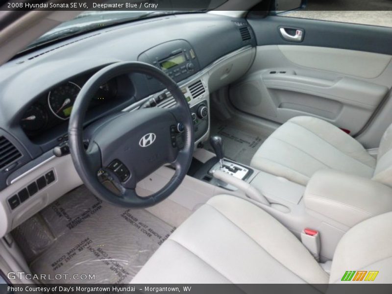 Gray Interior - 2008 Sonata SE V6 