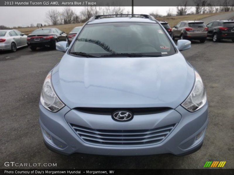 Aurora Blue / Taupe 2013 Hyundai Tucson GLS AWD