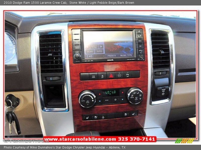 Stone White / Light Pebble Beige/Bark Brown 2010 Dodge Ram 1500 Laramie Crew Cab