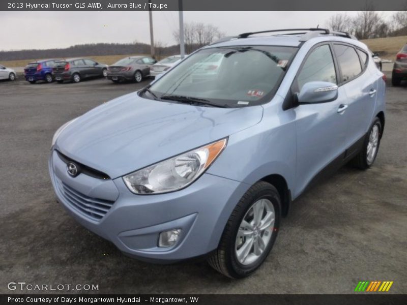 Aurora Blue / Taupe 2013 Hyundai Tucson GLS AWD