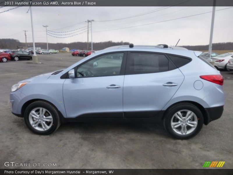 Aurora Blue / Taupe 2013 Hyundai Tucson GLS AWD
