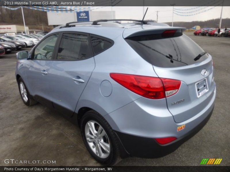 Aurora Blue / Taupe 2013 Hyundai Tucson GLS AWD