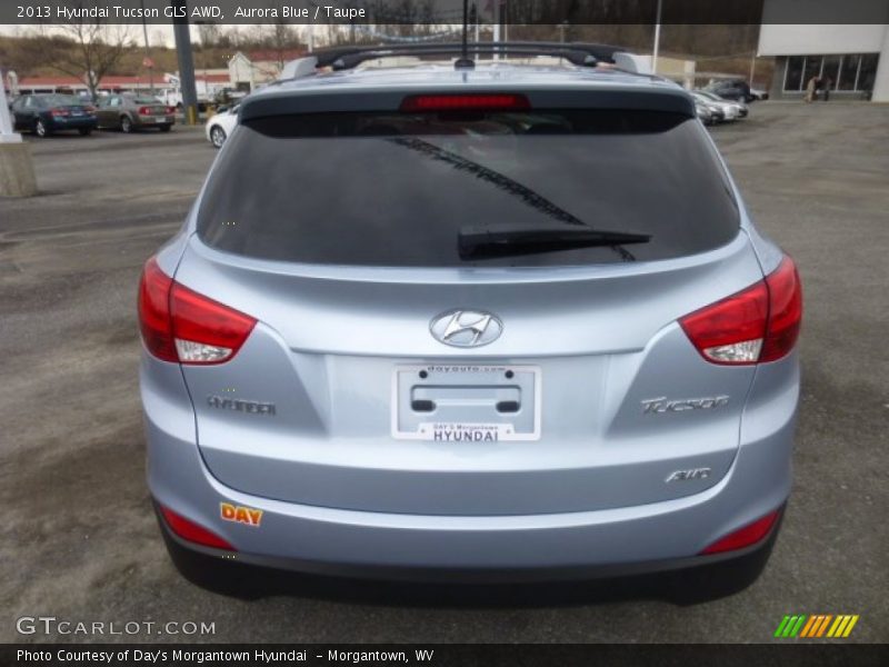Aurora Blue / Taupe 2013 Hyundai Tucson GLS AWD