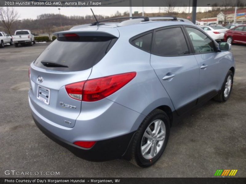 Aurora Blue / Taupe 2013 Hyundai Tucson GLS AWD