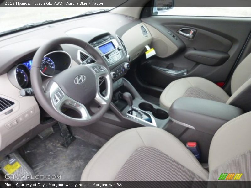 Aurora Blue / Taupe 2013 Hyundai Tucson GLS AWD