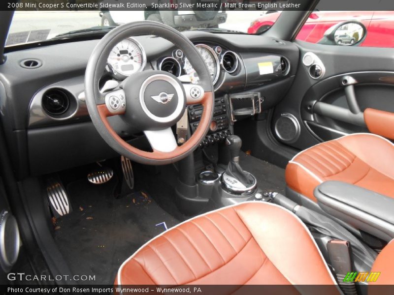  2008 Cooper S Convertible Sidewalk Edition Malt Brown English Leather Interior