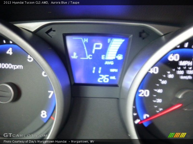 Aurora Blue / Taupe 2013 Hyundai Tucson GLS AWD