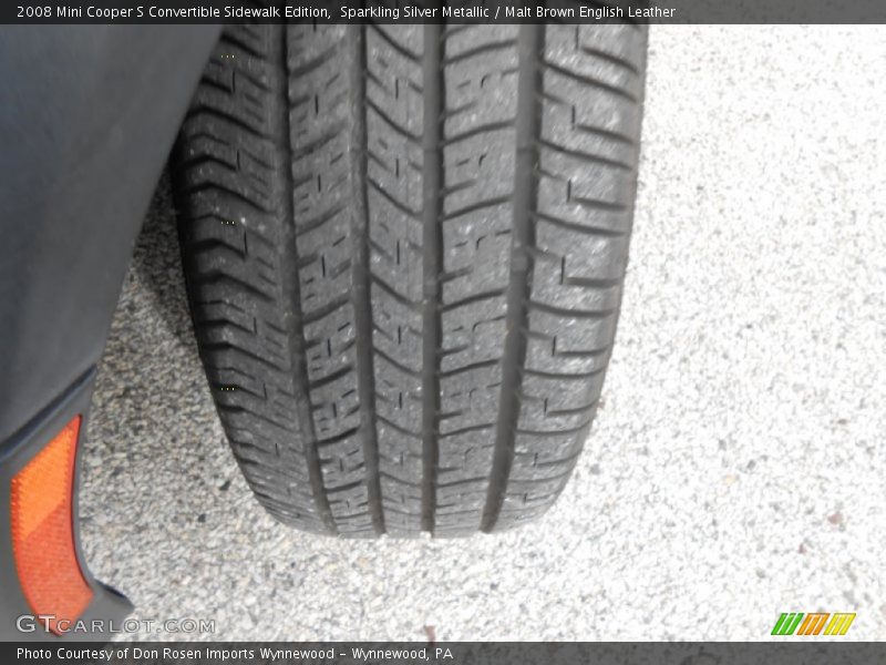 Sparkling Silver Metallic / Malt Brown English Leather 2008 Mini Cooper S Convertible Sidewalk Edition