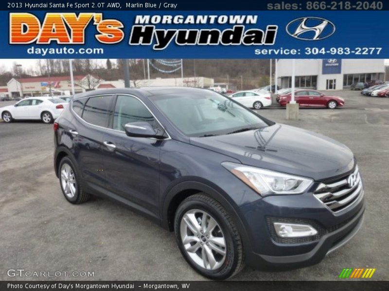 Marlin Blue / Gray 2013 Hyundai Santa Fe Sport 2.0T AWD