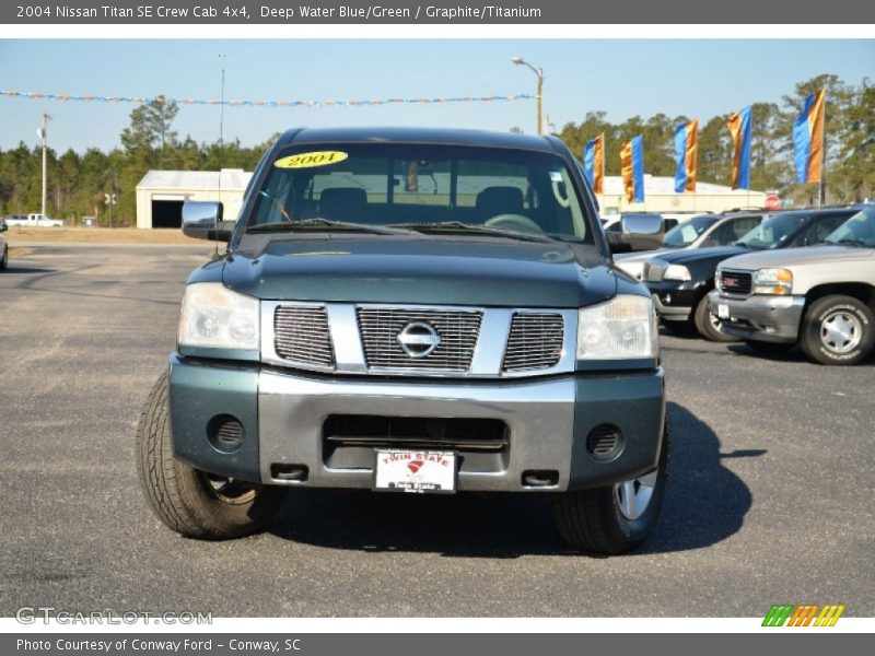 Deep Water Blue/Green / Graphite/Titanium 2004 Nissan Titan SE Crew Cab 4x4