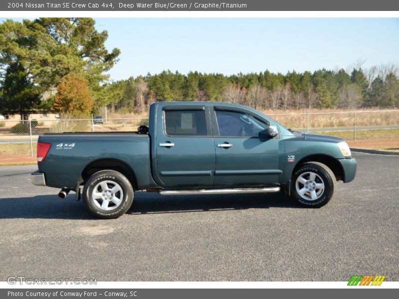 Deep Water Blue/Green / Graphite/Titanium 2004 Nissan Titan SE Crew Cab 4x4