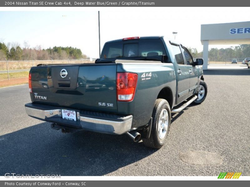 Deep Water Blue/Green / Graphite/Titanium 2004 Nissan Titan SE Crew Cab 4x4