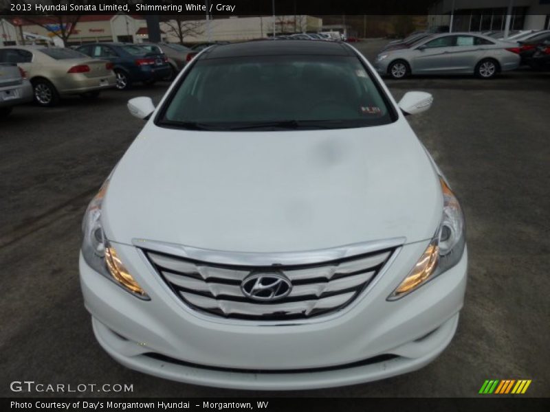 Shimmering White / Gray 2013 Hyundai Sonata Limited