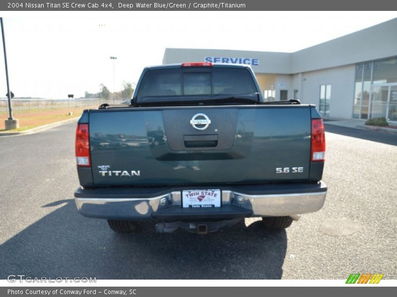 Deep Water Blue/Green / Graphite/Titanium 2004 Nissan Titan SE Crew Cab 4x4