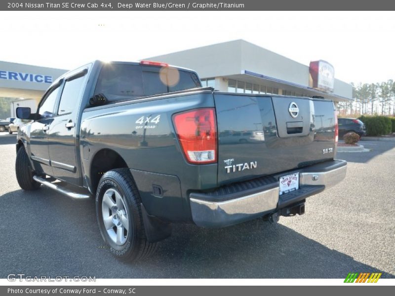 Deep Water Blue/Green / Graphite/Titanium 2004 Nissan Titan SE Crew Cab 4x4