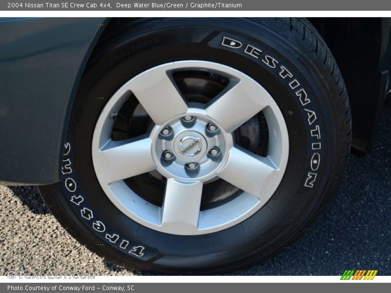 Deep Water Blue/Green / Graphite/Titanium 2004 Nissan Titan SE Crew Cab 4x4