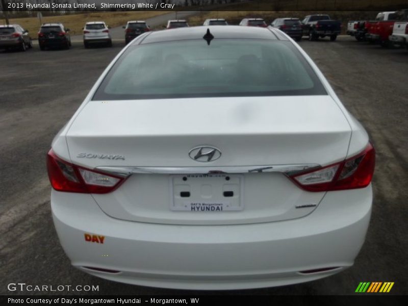 Shimmering White / Gray 2013 Hyundai Sonata Limited