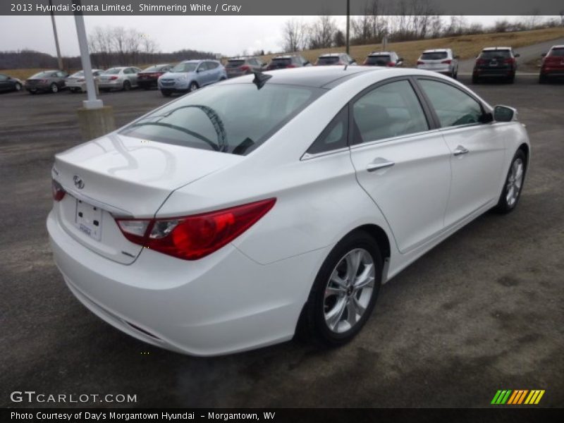 Shimmering White / Gray 2013 Hyundai Sonata Limited