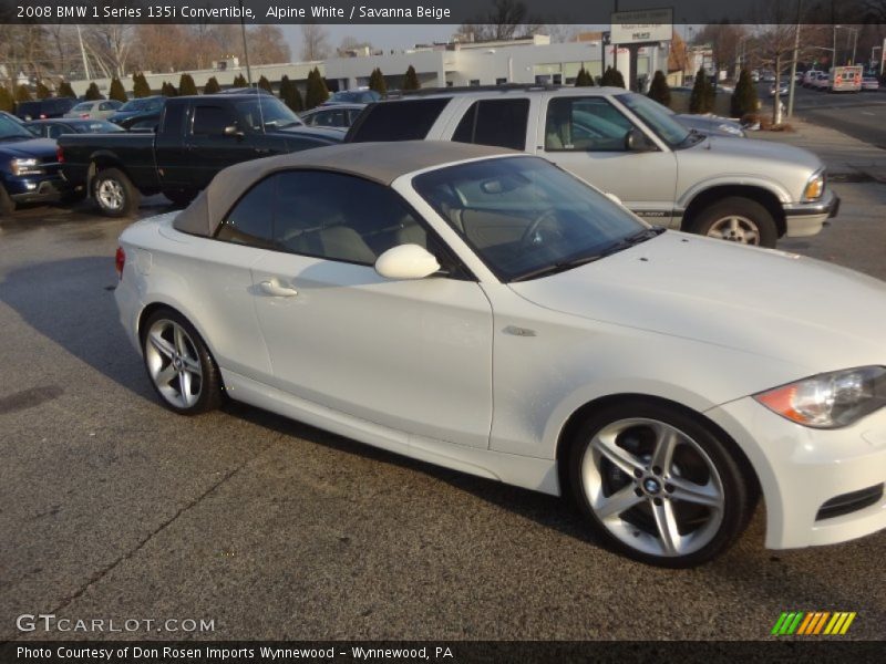 Alpine White / Savanna Beige 2008 BMW 1 Series 135i Convertible