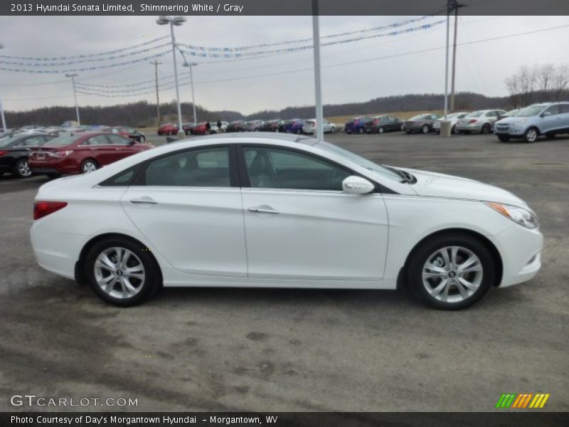 Shimmering White / Gray 2013 Hyundai Sonata Limited
