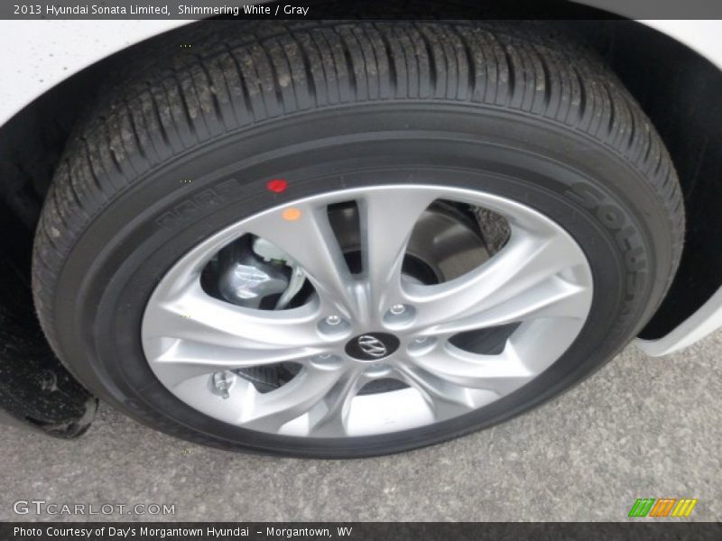 Shimmering White / Gray 2013 Hyundai Sonata Limited
