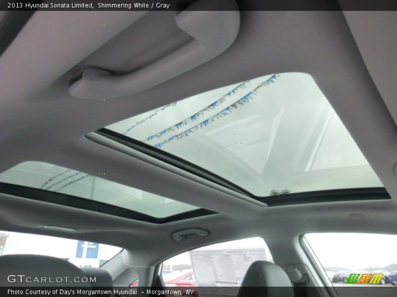 Shimmering White / Gray 2013 Hyundai Sonata Limited