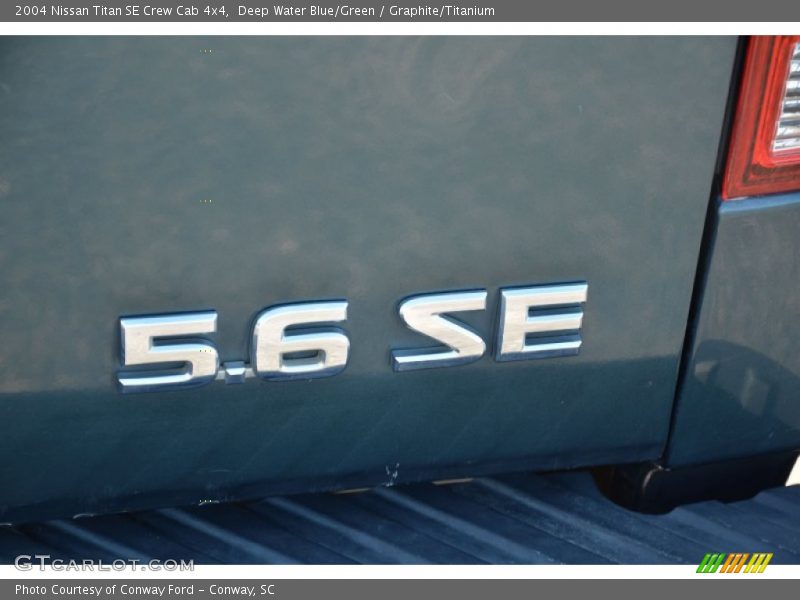 Deep Water Blue/Green / Graphite/Titanium 2004 Nissan Titan SE Crew Cab 4x4