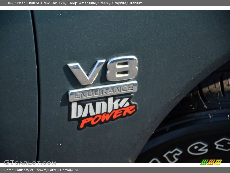 Deep Water Blue/Green / Graphite/Titanium 2004 Nissan Titan SE Crew Cab 4x4