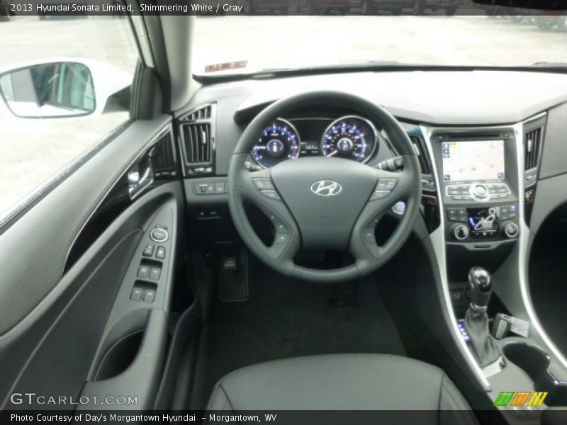 Shimmering White / Gray 2013 Hyundai Sonata Limited