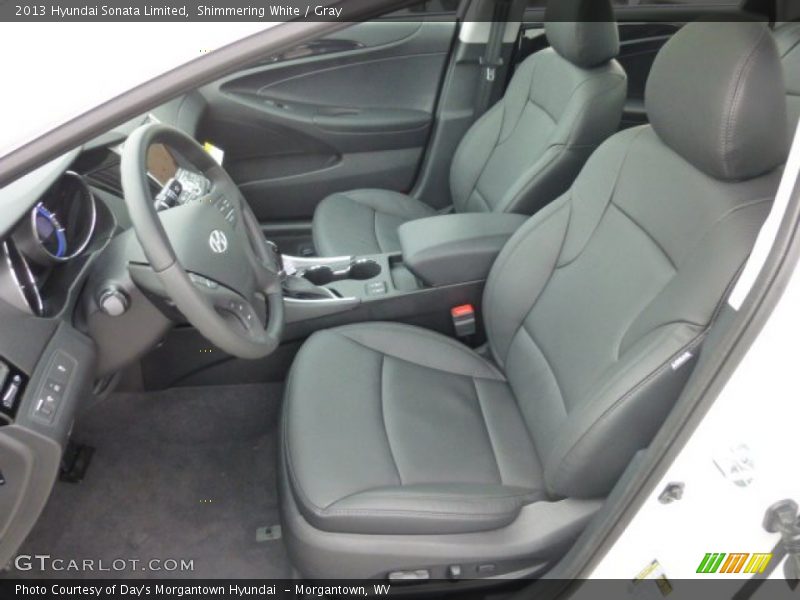 Shimmering White / Gray 2013 Hyundai Sonata Limited