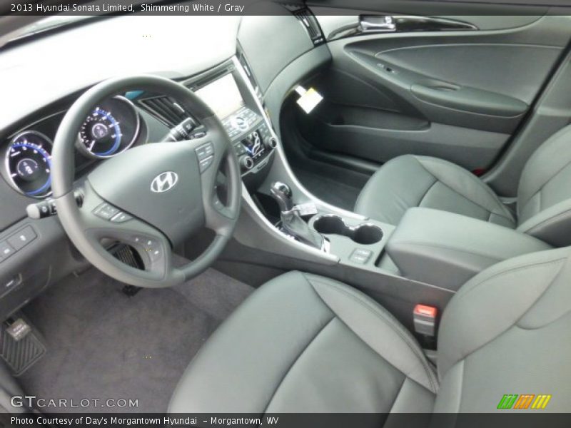 Shimmering White / Gray 2013 Hyundai Sonata Limited