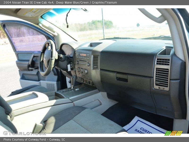 Deep Water Blue/Green / Graphite/Titanium 2004 Nissan Titan SE Crew Cab 4x4