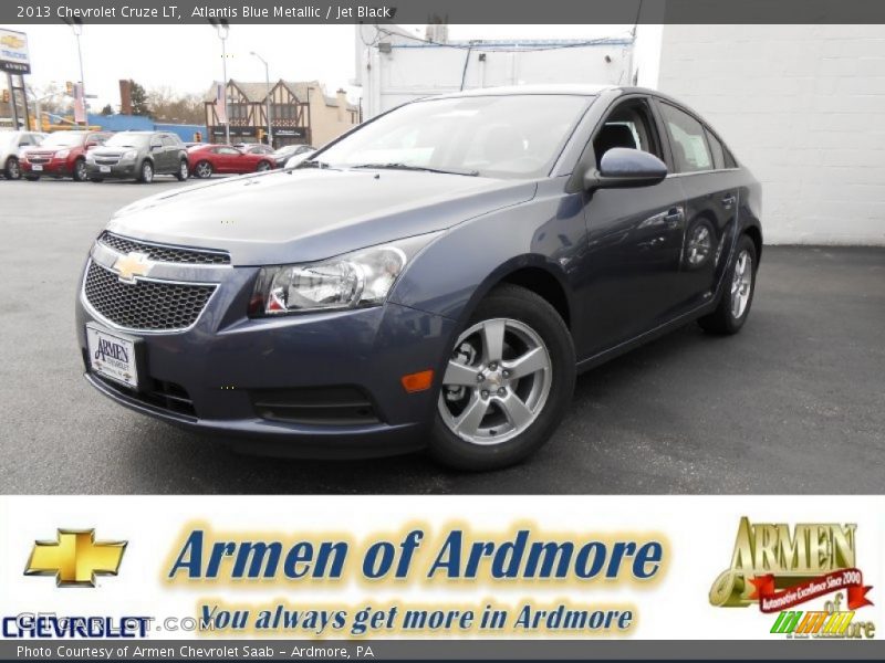 Atlantis Blue Metallic / Jet Black 2013 Chevrolet Cruze LT