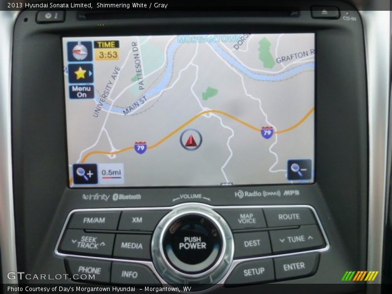Shimmering White / Gray 2013 Hyundai Sonata Limited