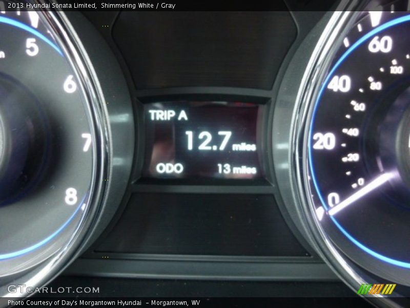Shimmering White / Gray 2013 Hyundai Sonata Limited