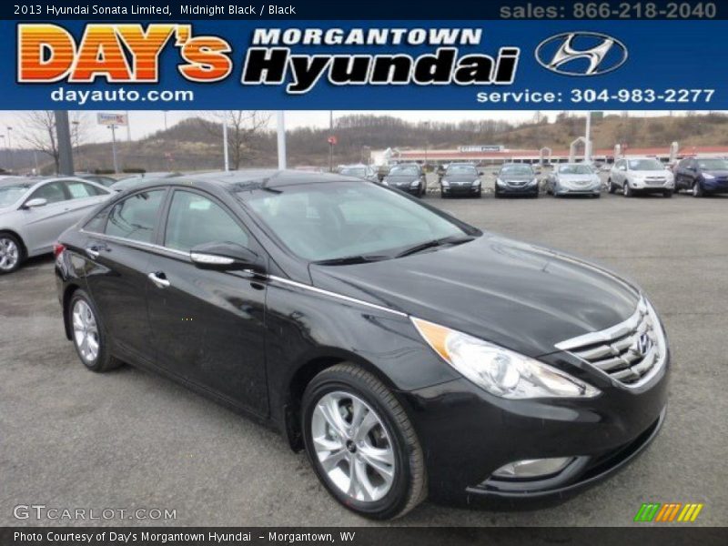 Midnight Black / Black 2013 Hyundai Sonata Limited