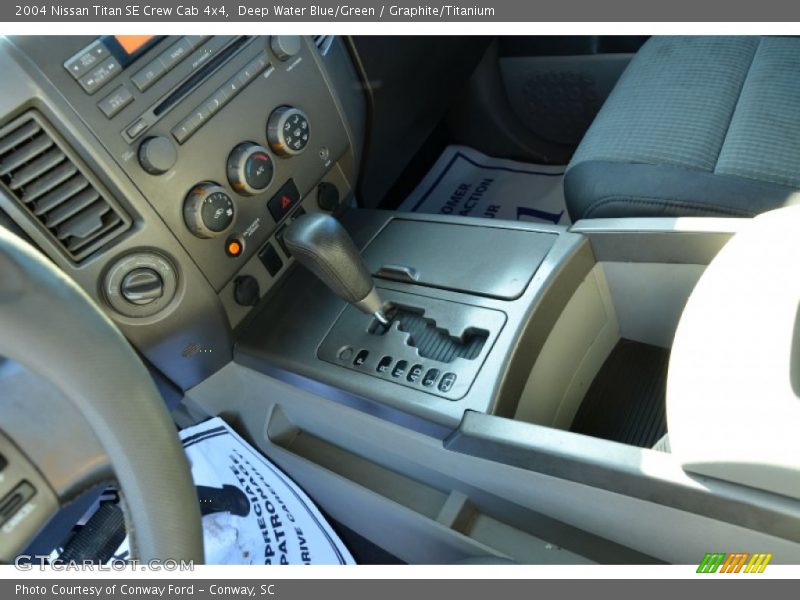 Deep Water Blue/Green / Graphite/Titanium 2004 Nissan Titan SE Crew Cab 4x4