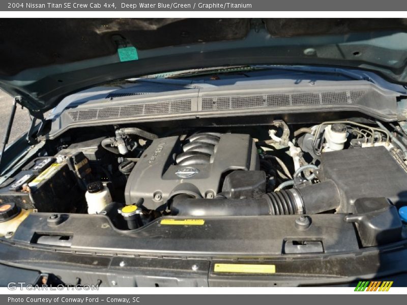 Deep Water Blue/Green / Graphite/Titanium 2004 Nissan Titan SE Crew Cab 4x4