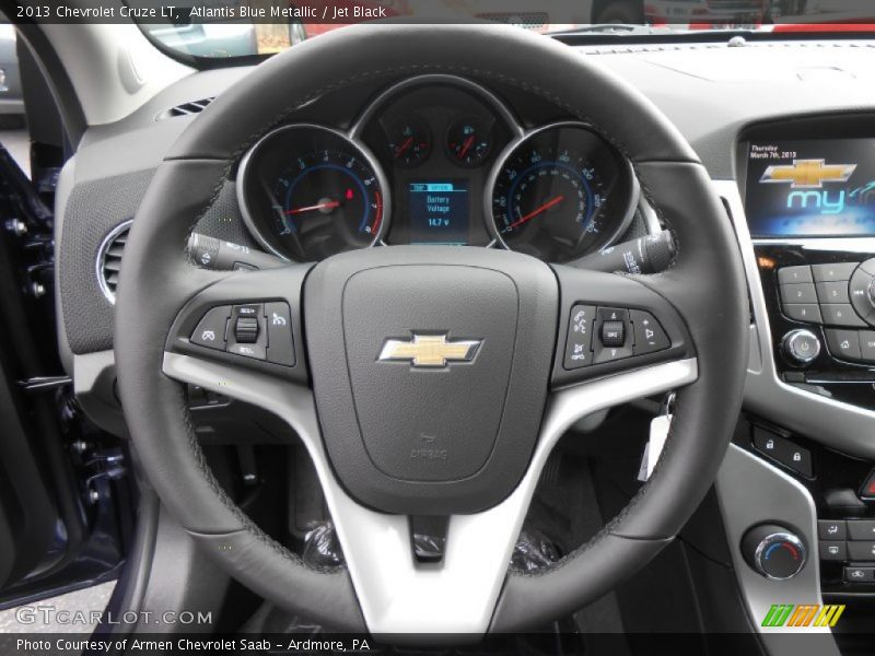 Atlantis Blue Metallic / Jet Black 2013 Chevrolet Cruze LT