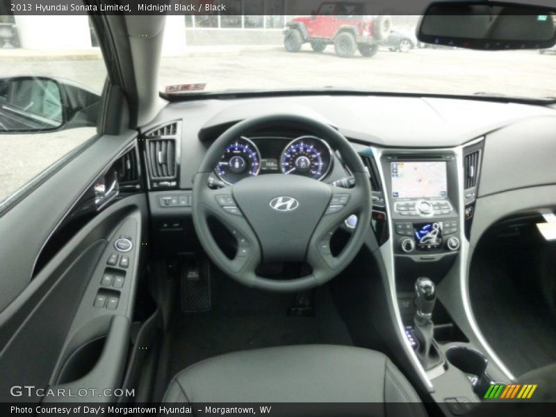 Midnight Black / Black 2013 Hyundai Sonata Limited