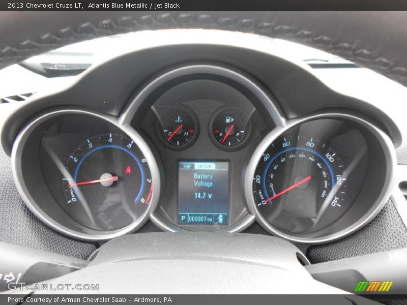 Atlantis Blue Metallic / Jet Black 2013 Chevrolet Cruze LT